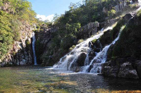 Cachoeira do Capivari, na Chapada dos Veadeiros, região de Cavalcante - GO